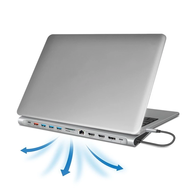 USB3.2 dokovacia stanica USB-C, 12 portov, PD