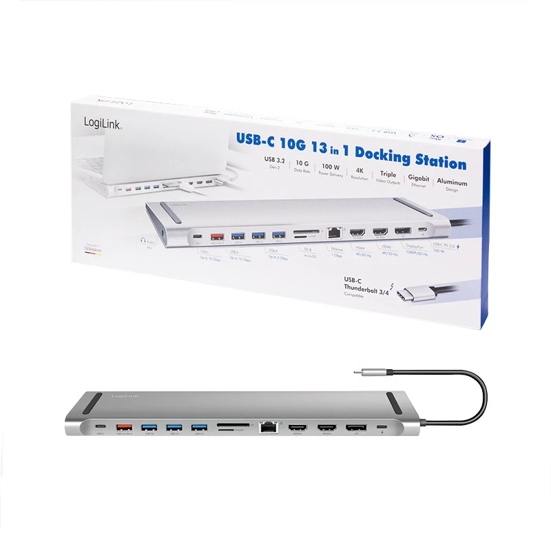 USB3.2 dokovacia stanica USB-C, 12 portov, PD