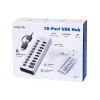 Hub USB3.2 Gen1 10 portov USB-A/C, vypínač