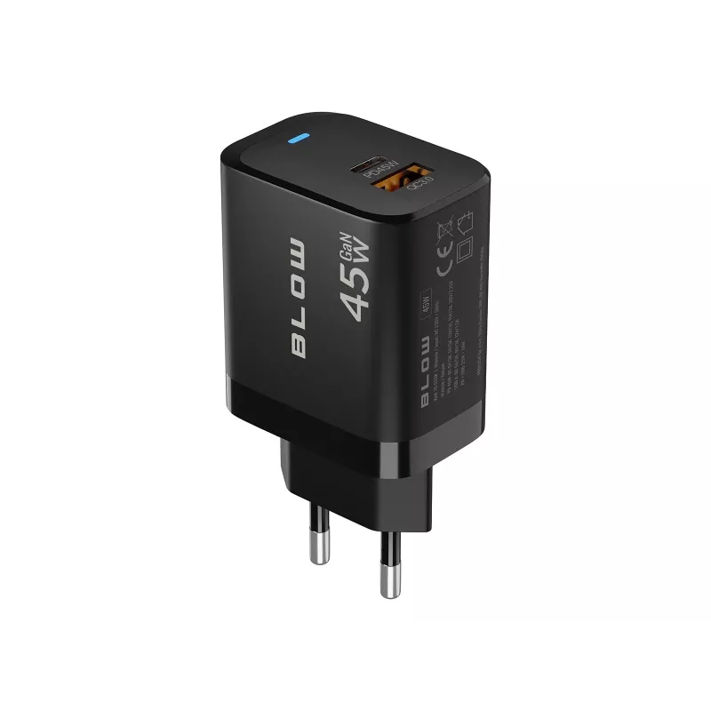 Nástenná nabíjačka USB-A USB-C PD 45W + kábel
