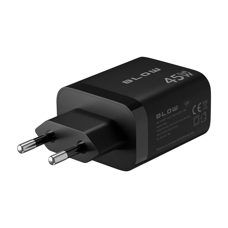 Nástenná nabíjačka USB-A USB-C PD 45W + kábel