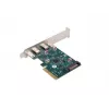 Sieťová karta PCI Express x1 -> 2x USB-C 3.2 Gen 2x1 LED Low Profile