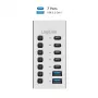 Hub USB 3.2 Gen1 7 portov USB-A/C, vypínač