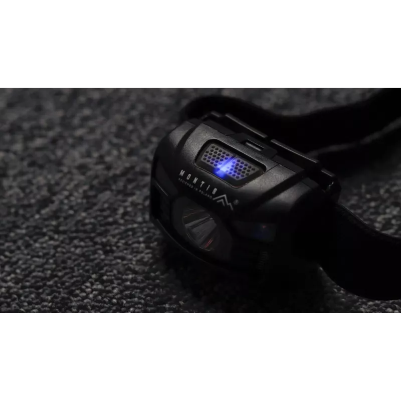 Montis akumulátorová čelová lampa so senzorom MT001 Black Headband flashlight LED