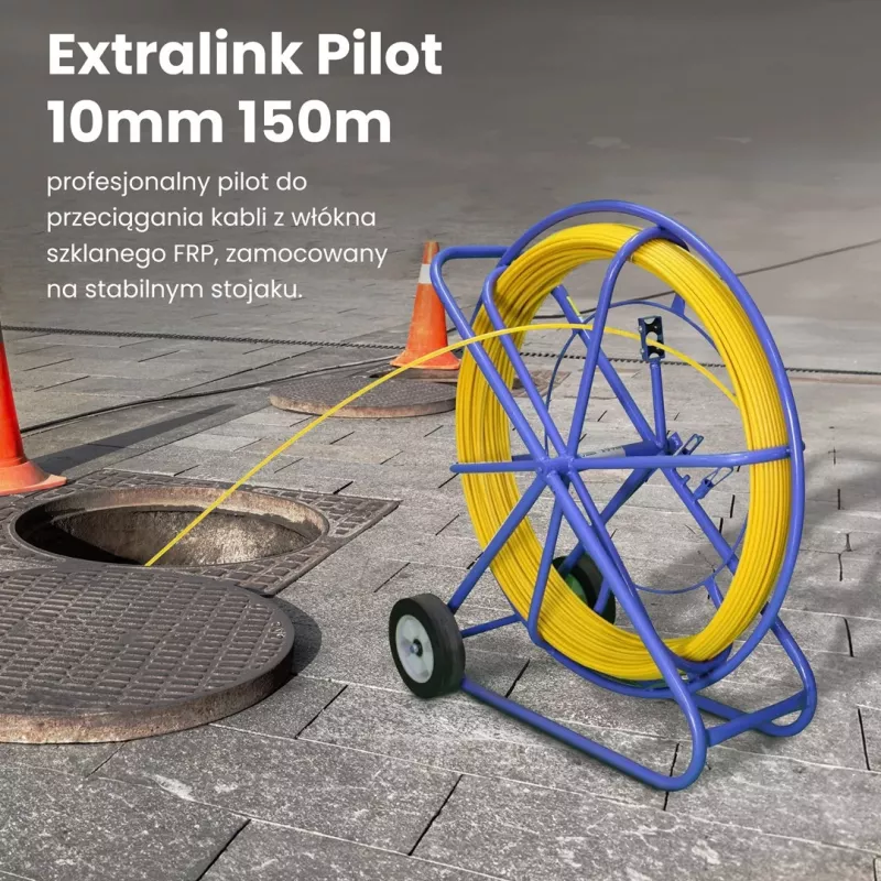 Extralink ťahacia hlava Pilot 10 mm 150 m sklolaminát FRP, d. 10 mm, d. 150 m, žltá