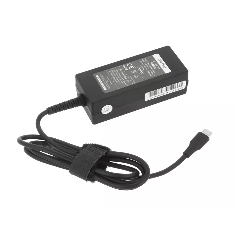 Napájací zdroj na notebook 45W USB-C 5V-9V-12V-15V/3A, 20V/2,25A PD