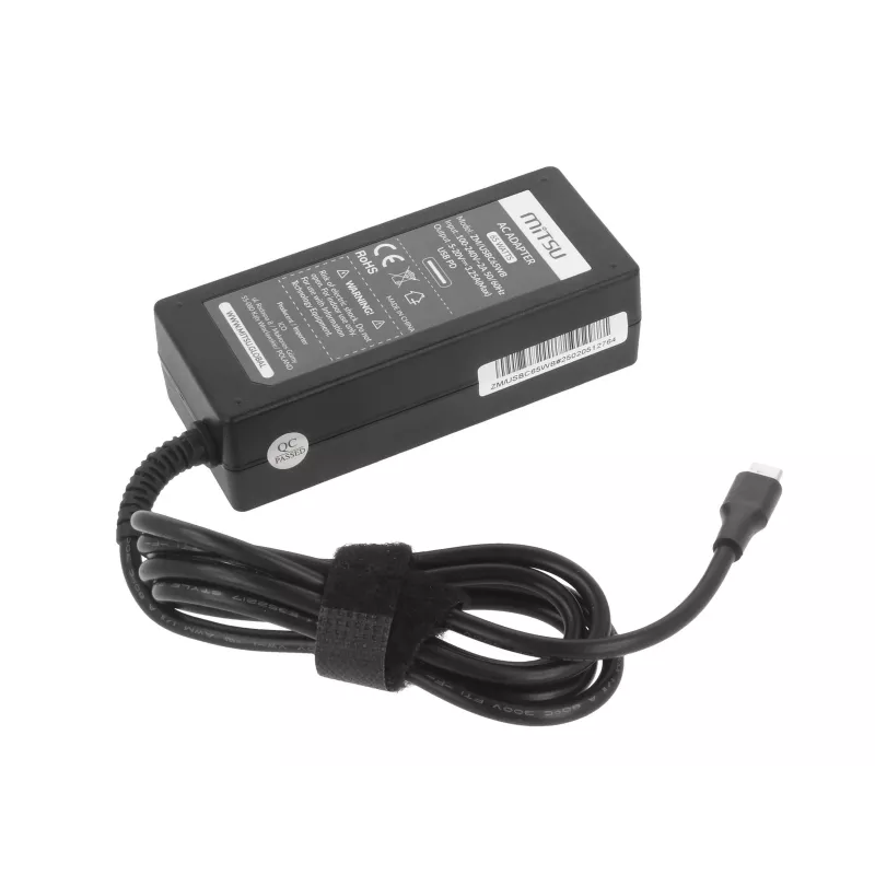 Napájací zdroj na notebook 65W USB-C 5V-9V-12V-15V-20V/3A, 20V/3,25A PD