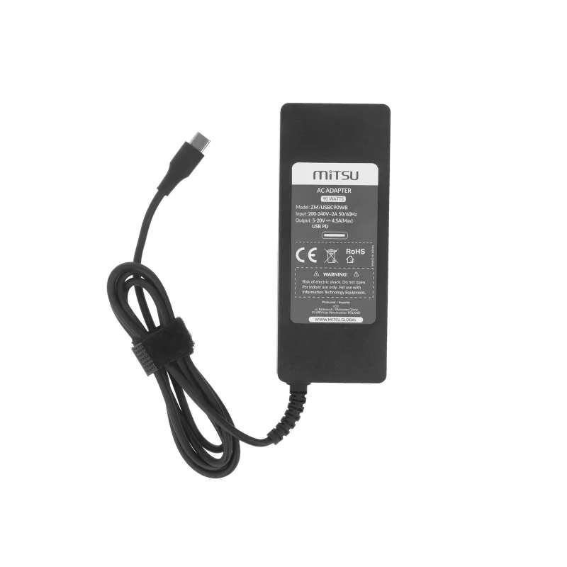 Napájací zdroj na notebook 90W USB-C 5V-9V-12V-15V/3A, 20V/4.5A PD