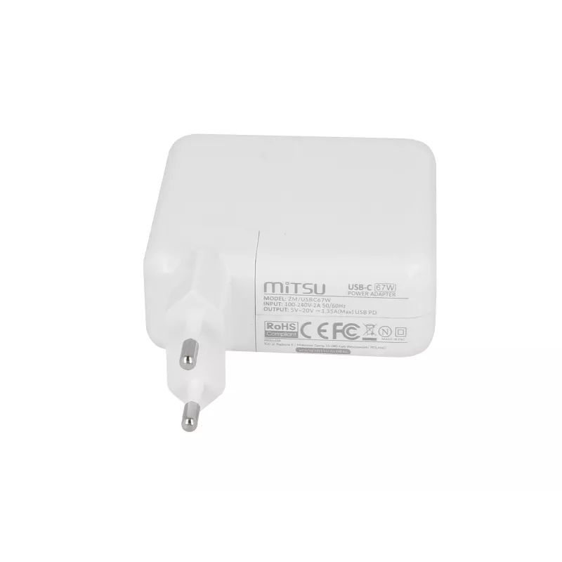 Napájací zdroj na notebook 67W USB-C 5V-9V-12V-15V/3A, 20V/3.35A PD