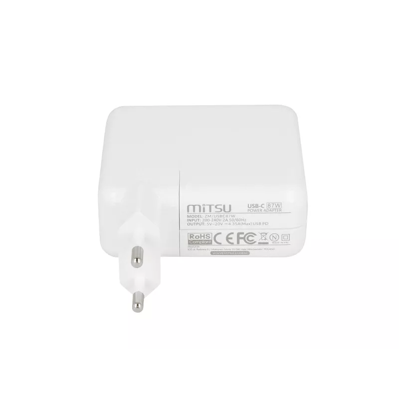 Napájací zdroj na notebook 87W USB-C 5V-9V-12V-15V/3A, 20V/3,25A, 20,2V/4,3A PD