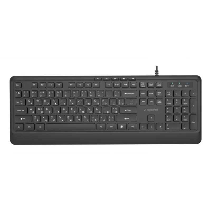 Klávesnica multimediálna USB CYRILL/ČIERNA KB-MCH-05-CYRL Gembird