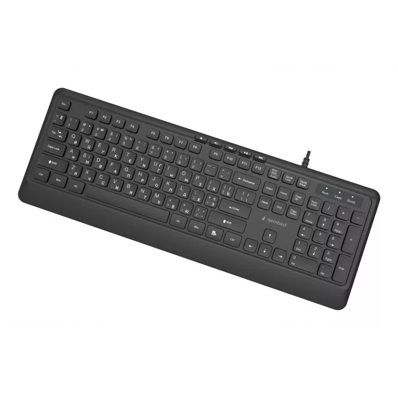 Klávesnica multimediálna USB CYRILL/ČIERNA KB-MCH-05-CYRL Gembird