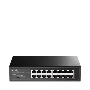 Cudy FS1016 sieťový switch Fast Ethernet (10/100) čierny