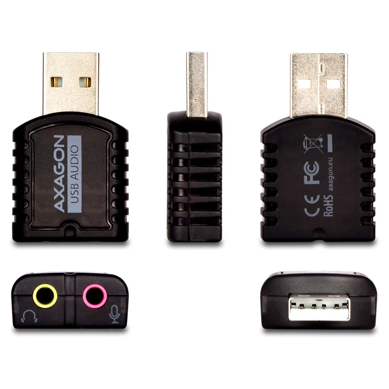 AXAGON ADA-10, USB 2.0 stereo audio mini adaptér