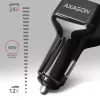 AXAGON PWC-PQ38 38W autonabíjačka 2x port USB-A+C