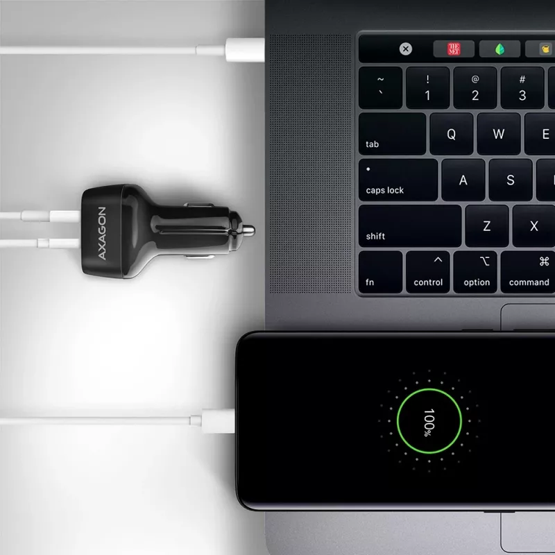 AXAGON PWC-PQ38 38W autonabíjačka 2x port USB-A+C