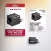 AXAGON ADE-MINIC USB-C 3.2 Gen 1 Gigabit Ethernet mini adaptér, čierny