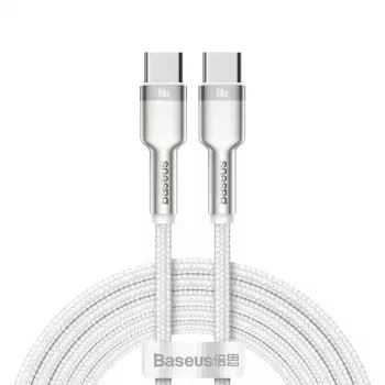 Kábel USB-C na USB-C Baseus Cafule, 100W, 2m (biela)