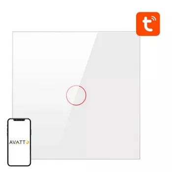 Smart svetelný vypínač ZigBee Avatto ZTS02-EU-W1 1 Way TUYA (biela)