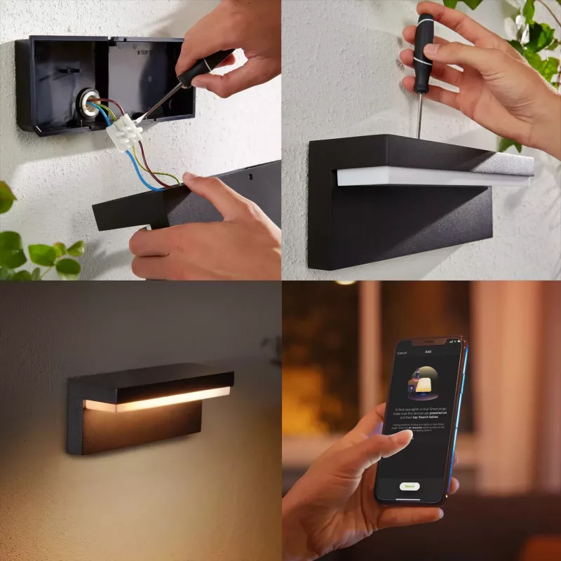 Philips Hue Nyro White & Cool Amb. nástenné svietidlo 1000lm čierna