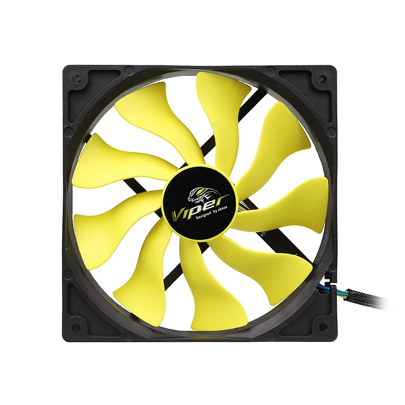 Akasa Viper PWM ventilátor, žltý - 140 mm