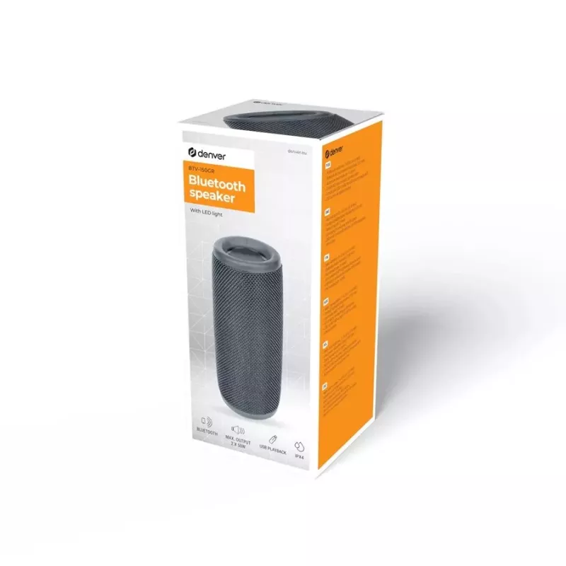 BT reproduktor Denver BTV-150GR 1200 mAh sivý