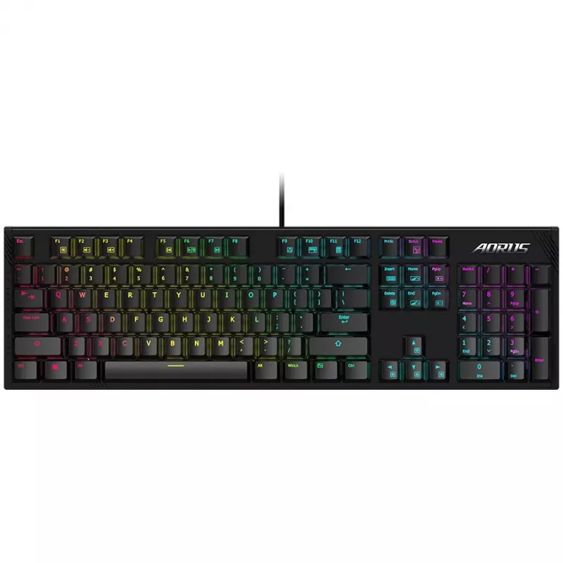 Gigabyte AORUS K1 - klávesnica - podsvietenie