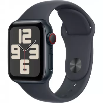 APPLE Watch SE GPS + Cellular 40 mm puzdro z hliníka Midnight s remienkom Midnight Sport – S/M