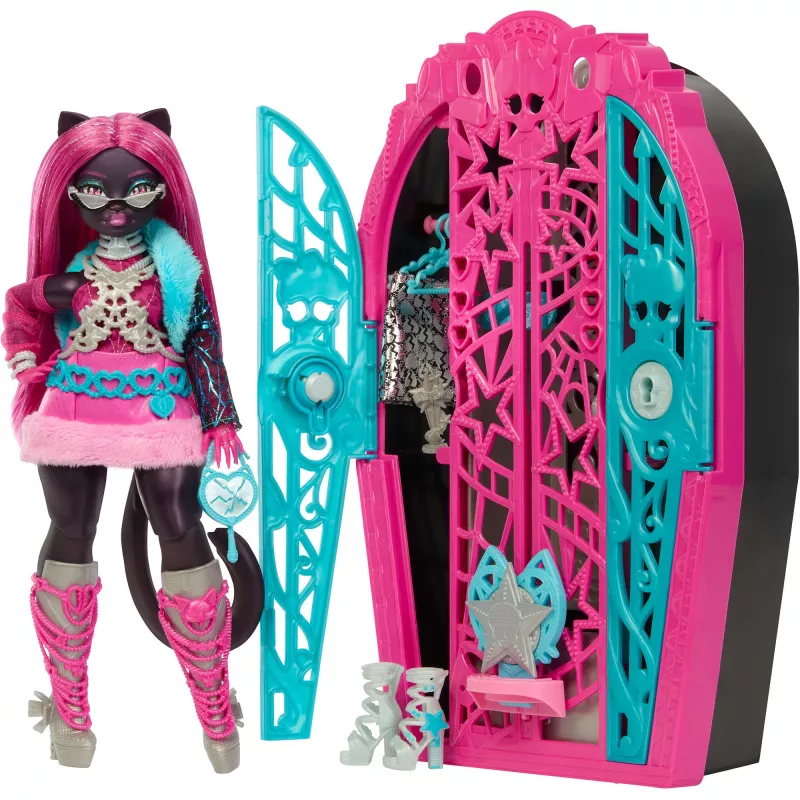 Monster High bábika Catty čierna
