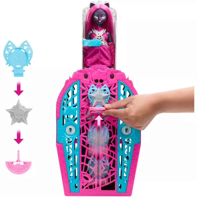 Monster High bábika Catty čierna