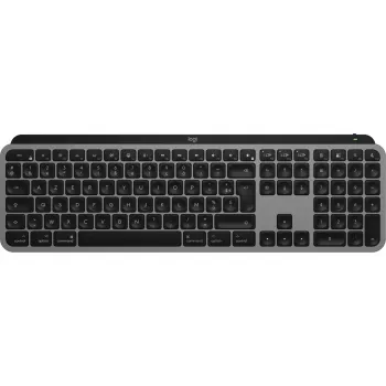Logitech Master Series MX Keys S pre Mac - klávesnica - plná veľkosť - podsvietená - bezdrôtová - Bluetooth LE - AZERTY - francúzska - Space Gray (920-011625)