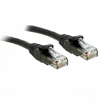 Lindy - sieťový kábel - RJ-45 (M) na RJ-45 (M) - 30cm - UTP - CAT 6 - zaliate, ochrana západky, lanko - čierny (48075)