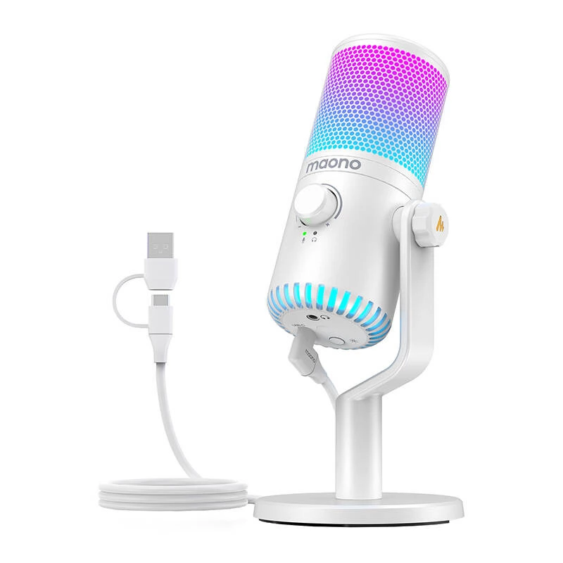 Herný mikrofón Maono DM30RGB (biely)