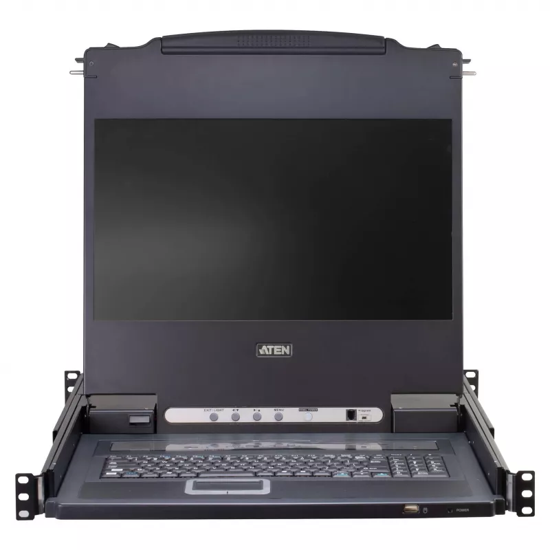 ATEN CL5708MW 43cm široký LCD KVM prepínač, USB-PS/2, VGA, 8 portov, UK-layout