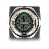 Delock M12 adaptér X-coded 8 Pin konektor samica na RJ45 konektor samica rovný