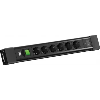 BACHMANN CONNECTUS 6xCEE7/3 1x vypínač, 1xUSB C/C 45W L=2,0m CEE7/7 čierna (BM0022772)