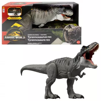 Jurassic World Rebirth Super Colossal Tyrannosaurus Rex akčná figúrka, T-Rex dinosaurus filmová hračka