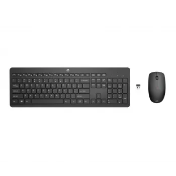 HP 230 bezdrôtová sada myši a klávesnice, plná veľkosť, bezdrôtová, RF Wireless, membránová, čierna, myš súčasťou