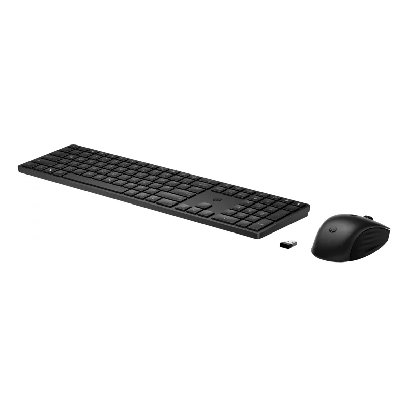 HP 650 Wireless kombinácia klávesnice a myši, plná veľkosť (100%), bezdrôtová, RF Wireless, membránová, čierna, myš súčasťou