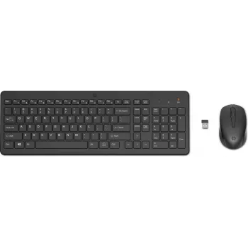 HP 330 Wireless kombinácia myši a klávesnice, plná veľkosť (100%), bezdrôtová, RF Wireless, čierna, myš súčasťou