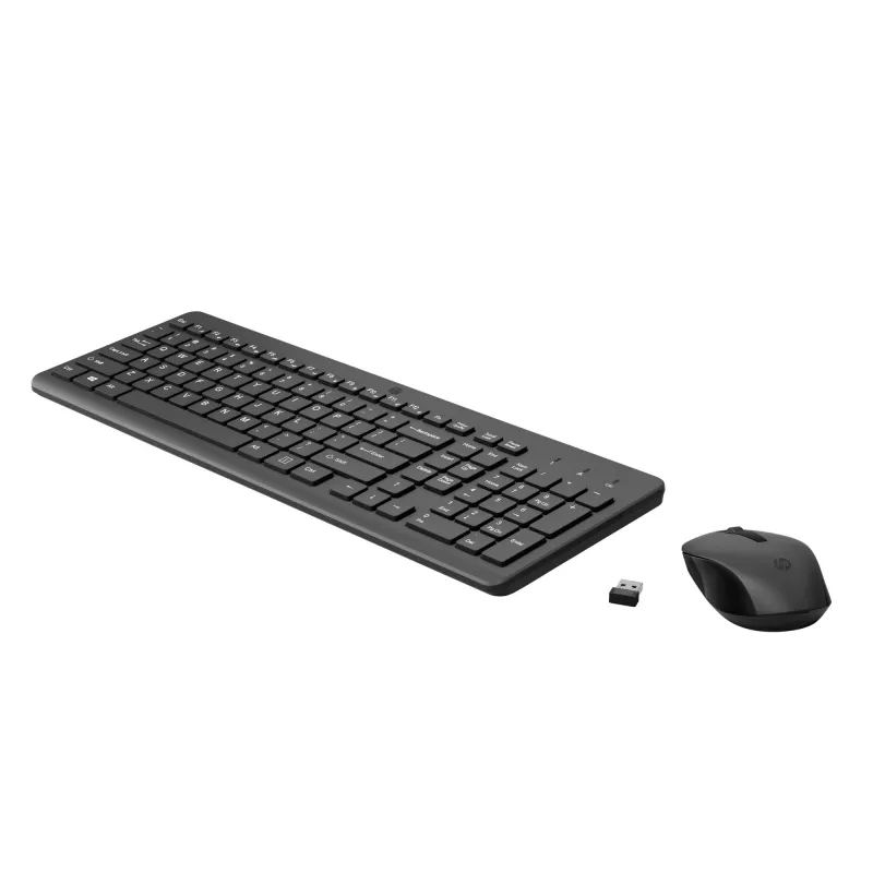 HP 330 Wireless kombinácia myši a klávesnice, plná veľkosť (100%), bezdrôtová, RF Wireless, čierna, myš súčasťou