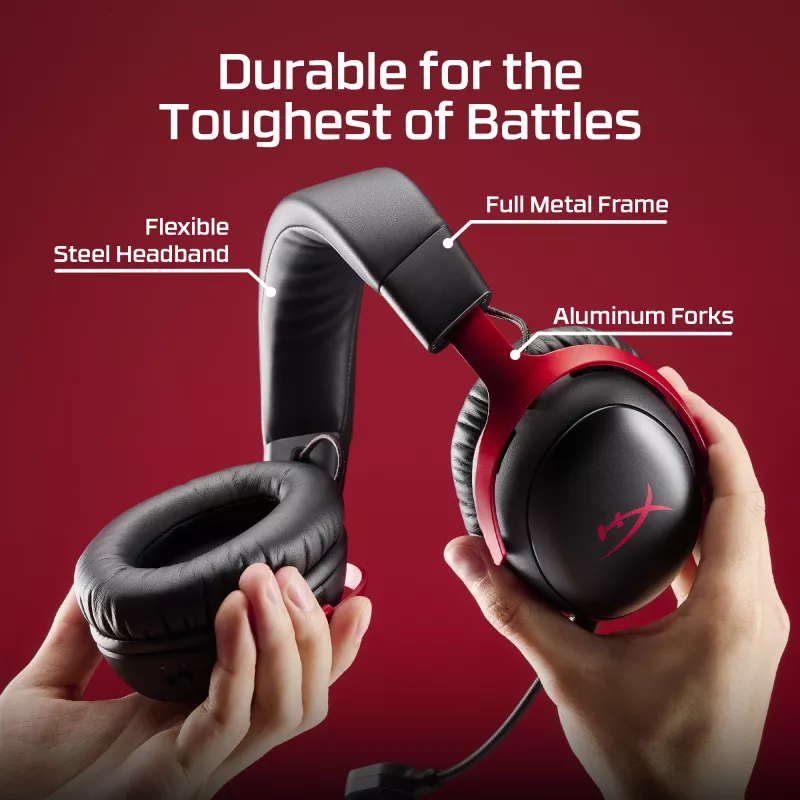HyperX Cloud III S - bezdrôtový herný headset (biela), bezdrôtový, 20 - 20000 Hz, herný, 340 g, headset, biela