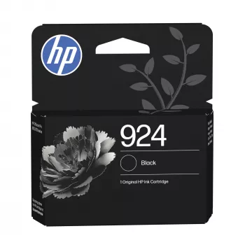 HP 924 čierna originálna atramentová kazeta, štandardná výťažnosť, čierna, 1 ks, 500 strán, 400 strán, jednotlivé balenie