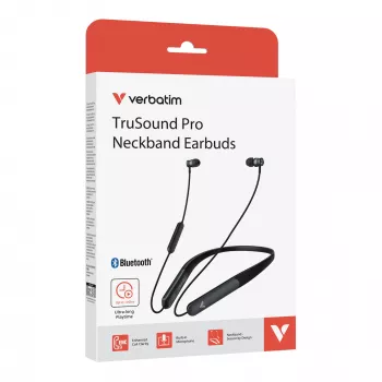 Verbatim TruSound Pro náhlavná súprava s krčným mostíkom čierna, bezdrôtová, hudba/bežné použitie, 20 - 20000 Hz, 74 g, headset, čierna