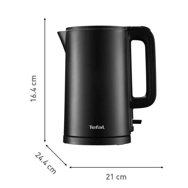 Tefal Thermo Protect KO1408E0 elektrická kanvica 1,5 l 1500 W čierna