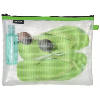 Leitz Travel Pouch vodoodpudivá WOW Large, unisex, taška na príslušenstvo, Large, zips, vodoodpudivá, zelená