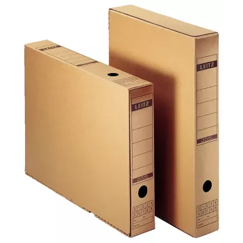 Leitz 6084-00-00 archivačná škatuľa s chlopňou, A4, prírodná vlnitá lepenka, 70x265x325 mm