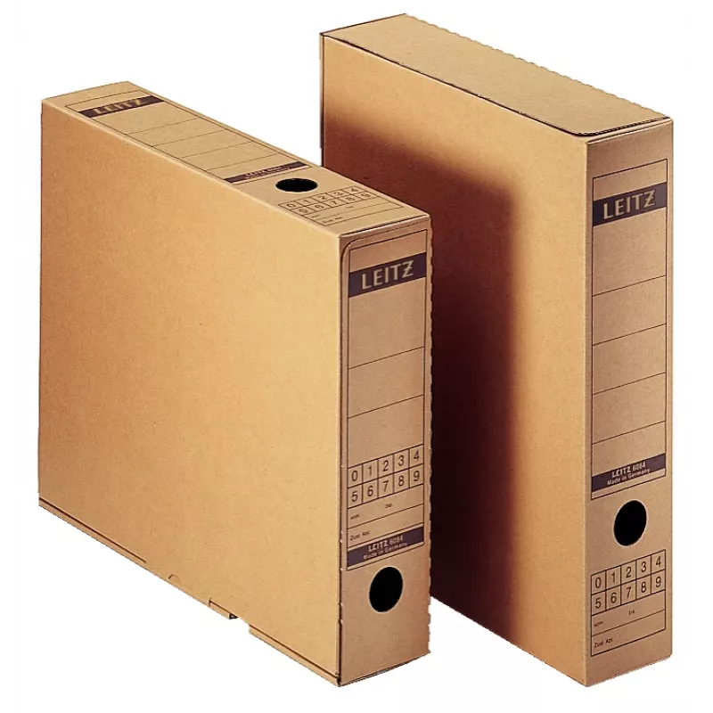 Leitz 6084-00-00 Archívna škatuľa s klapkou, A4, prírodná vlnitá lepenka, 70x265x325 mm