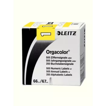 Leitz Orgacolor samolepiaca etiketa zaoblený obdĺžnik žltá