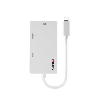Lindy USB Type-C na Triple Display konvertor, 3840 x 2160 pixelov